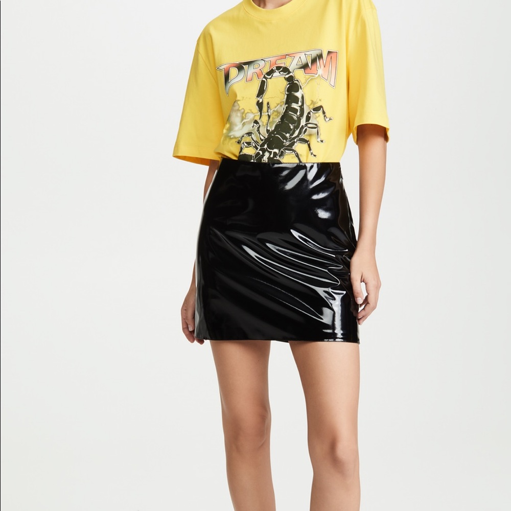 Versace authentic vinyl miniskirt black 36IT
